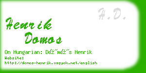 henrik domos business card